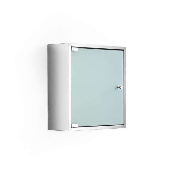 WS Bath Collections Pika 51570 15.7" Single Door Frosted Glass Medicine